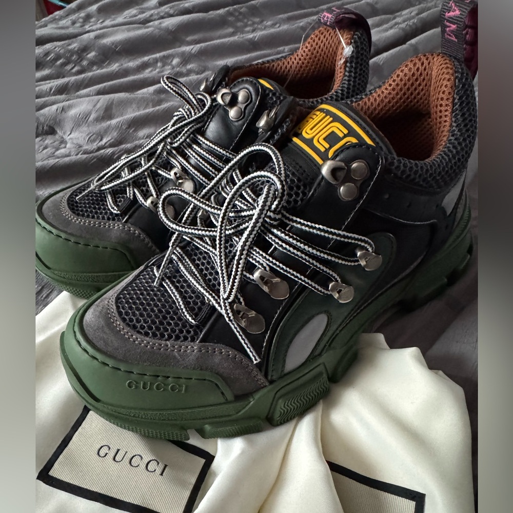 Gucci women's Black and Olive Sneakers